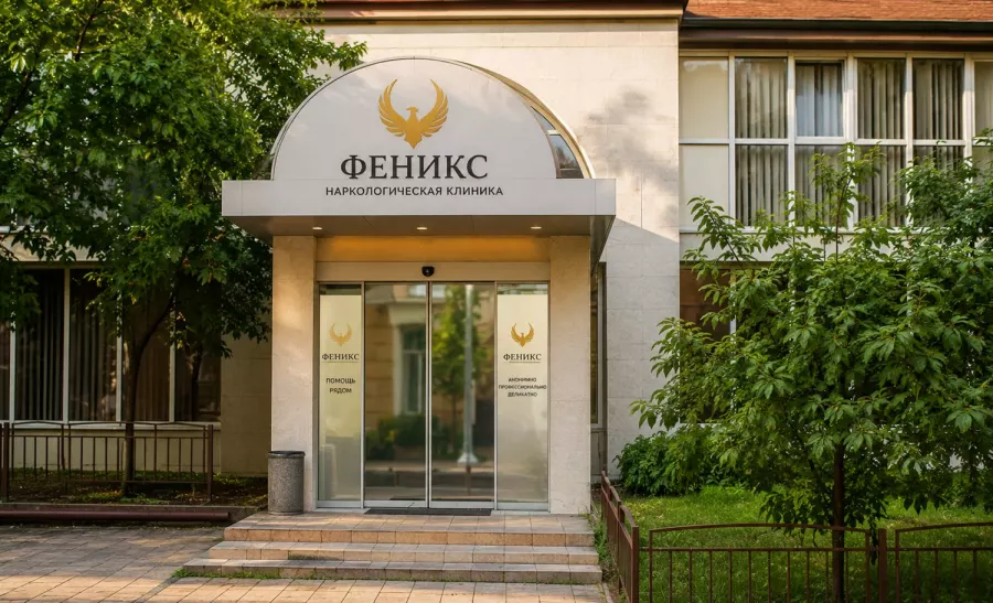 Вход в наркологическую клинику «Феникс» в Холме